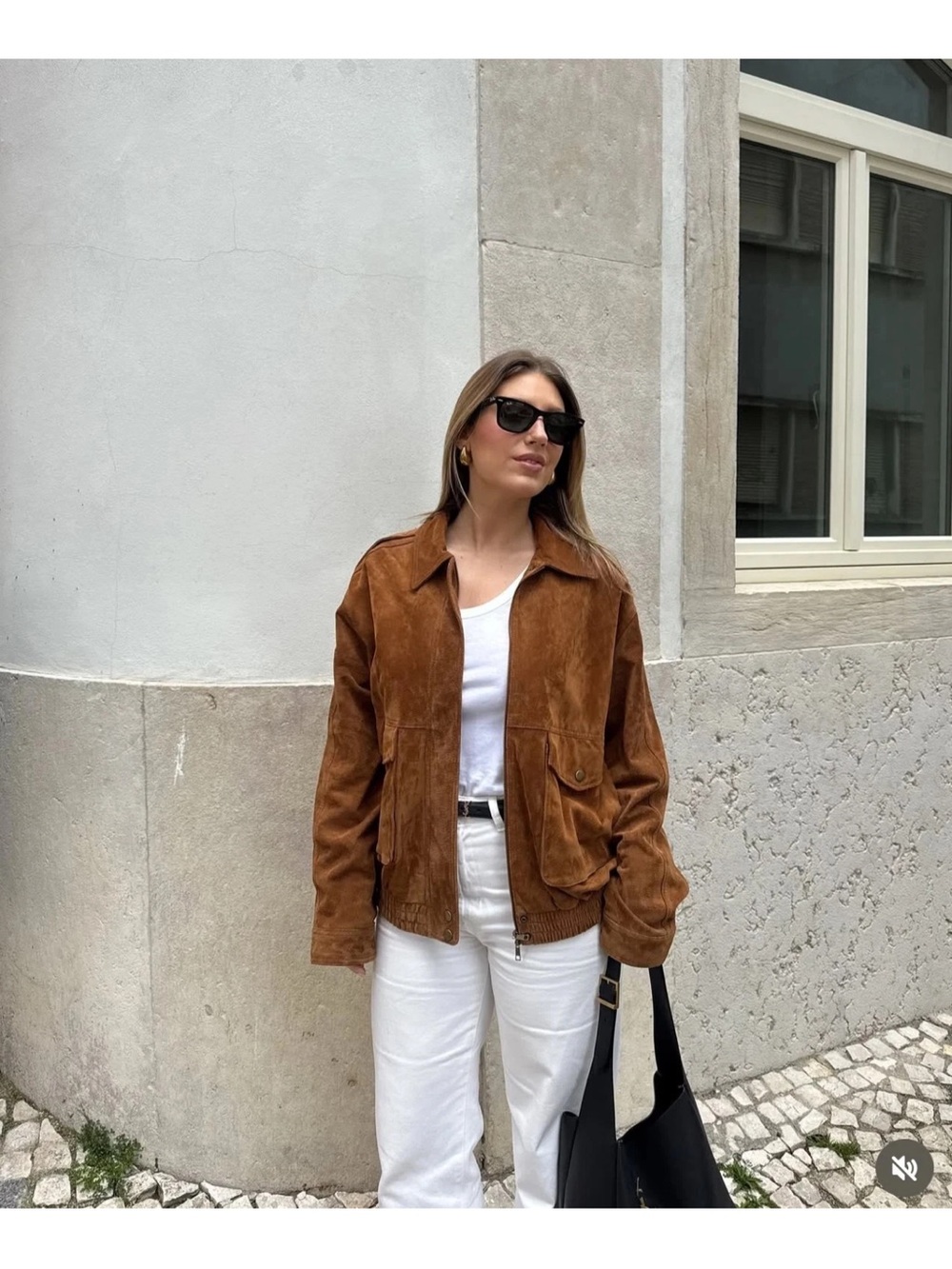 Zara Brown Suede Leather Jacket - Picture 3 of 6